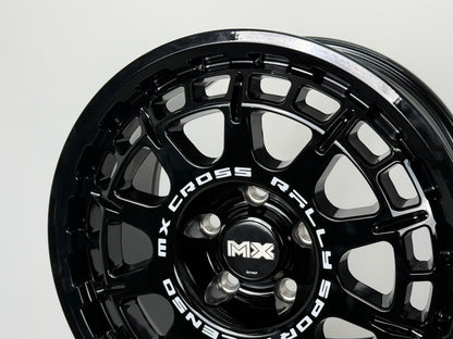 New 16X8 ET35 Lenso Ebola Rim (4 wheel) Gloss Black 5X114.3