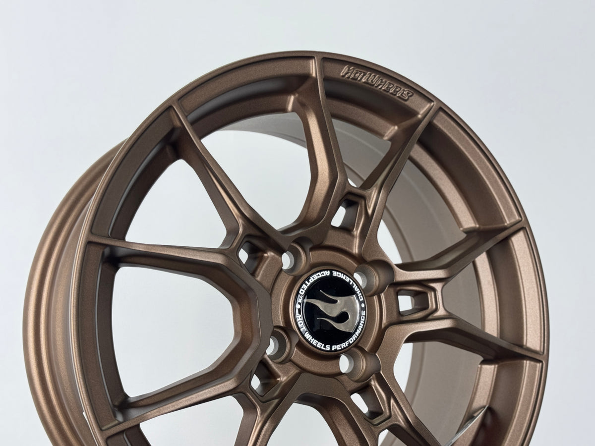 New 15X6.5 ET40 Hotwheels HW02 Rim (4 wheel) Matt Bronze 4X100