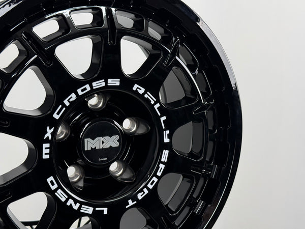 New 16X8 ET35 Lenso Ebola Rim (4 wheel) Gloss Black 5X114.3