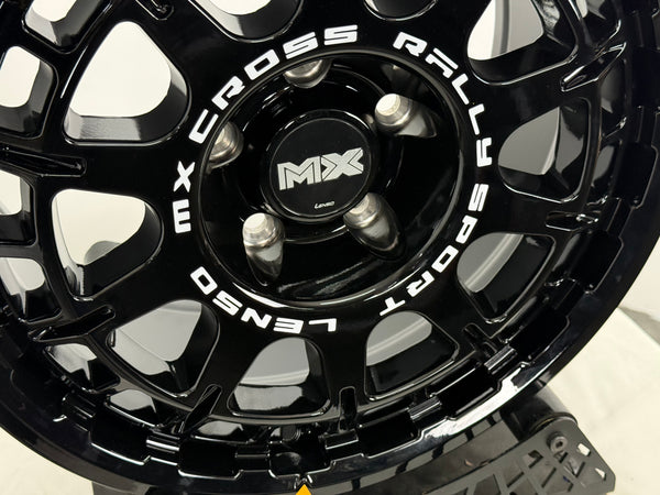 New 16X8 ET35 Lenso Ebola Rim (4 wheel) Gloss Black 5X114.3