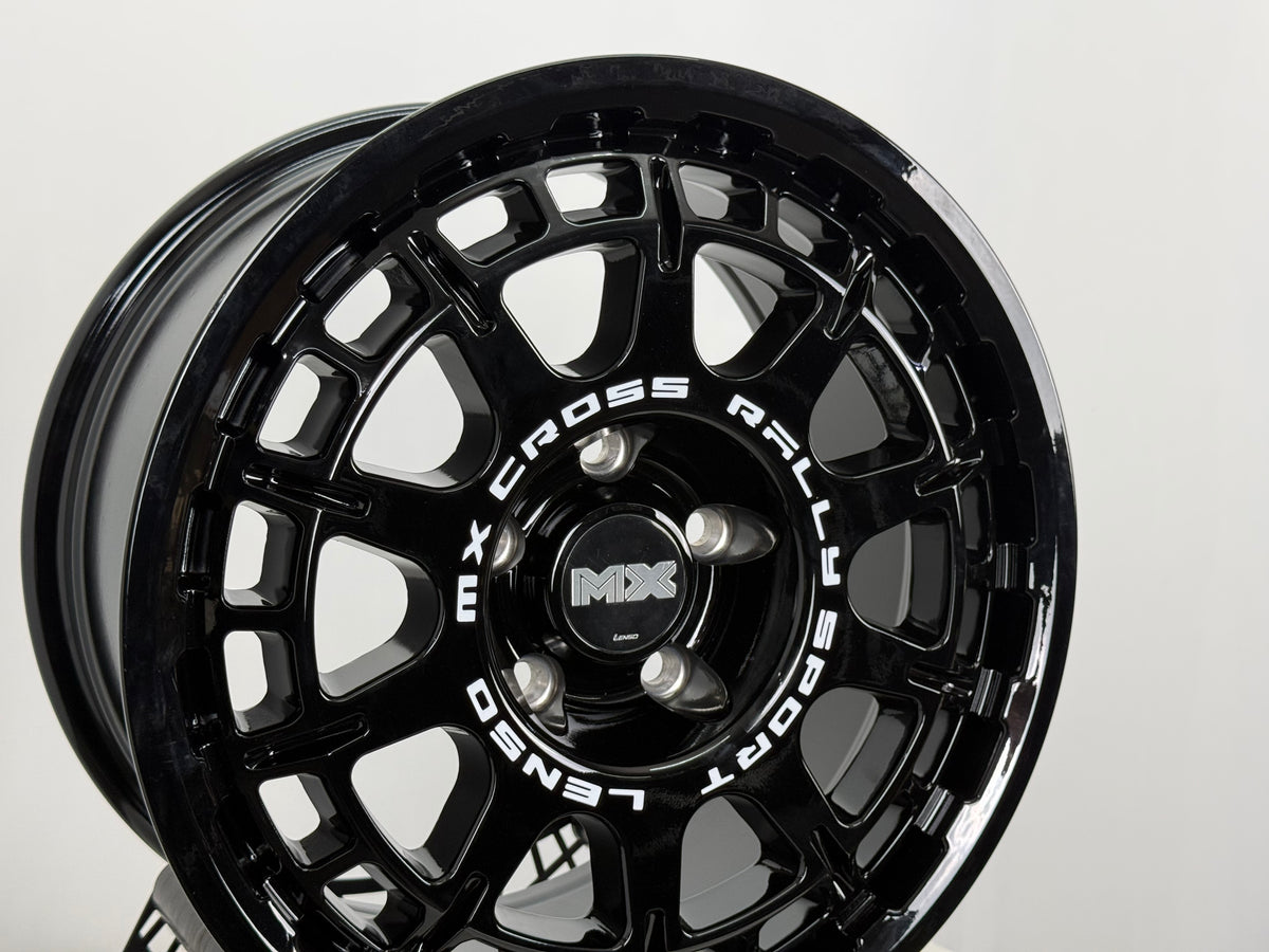 New 16X8 ET35 Lenso Ebola Rim (4 wheel) Gloss Black 5X114.3