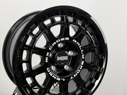 New 16X8 ET35 Lenso Ebola Rim (4 wheel) Gloss Black 5X114.3