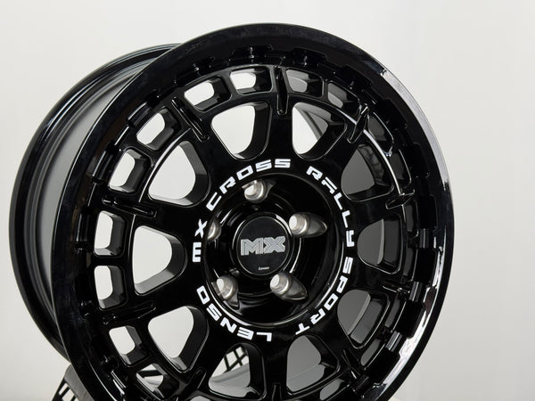 New 16X8 ET35 Lenso Ebola Rim (4 wheel) Gloss Black 5X114.3