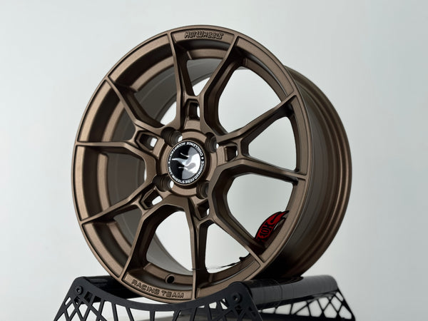 New 15X6.5 ET40 Hotwheels HW02 Rim (4 wheel) Matt Bronze 4X100