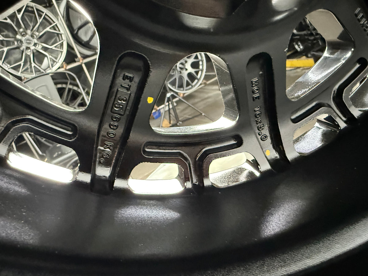 New 16X8 ET35 Lenso Ebola Rim (4 wheel) Gloss Black 5X114.3