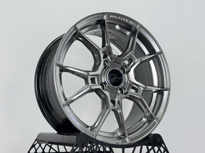 New 15X6.5 ET40 Hotwheels HW02 Rim (4 wheel) Diamond Black 4X100