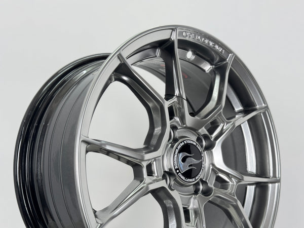 New 15X6.5 ET40 Hotwheels HW02 Rim (4 wheel) Diamond Black 4X100