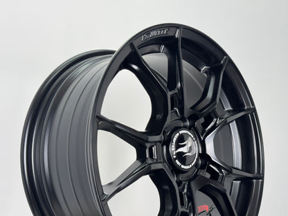 New 15X6.5 ET40 Hotwheels HW02 Rim (4 wheel) Matt Black 4X100