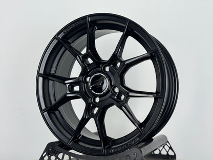 New 15X6.5 ET40 Hotwheels HW02 Rim (4 wheel) Matt Black 4X100