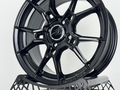 New 15X6.5 ET40 Hotwheels HW02 Rim (4 wheel) Matt Black 4X100