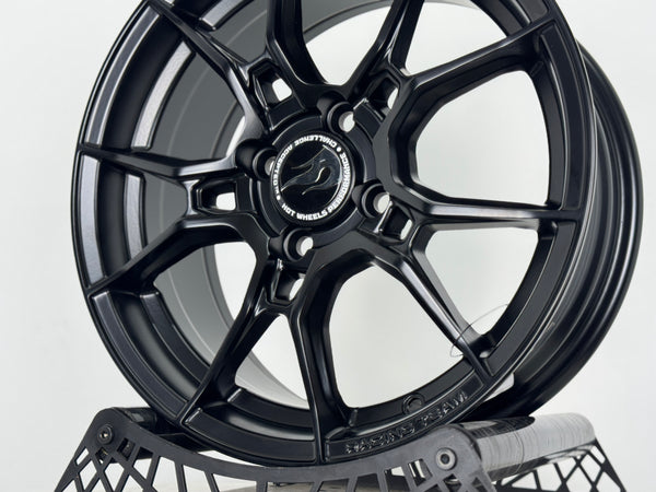 New 15X6.5 ET40 Hotwheels HW02 Rim (4 wheel) Matt Black 4X100