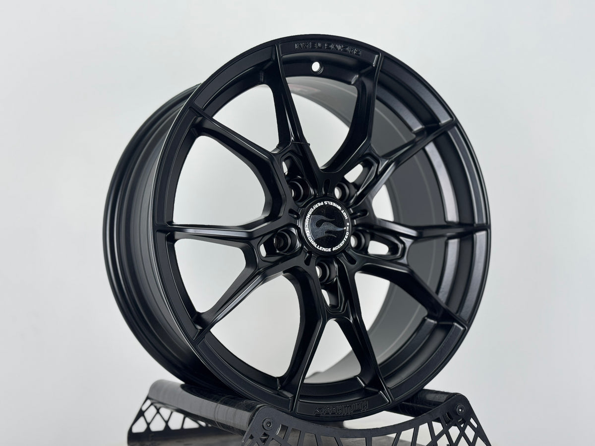 Hotwheels HW02 17x7.5J ET40 5x114.3 Matt Black Alloy Wheels (Set of 4)