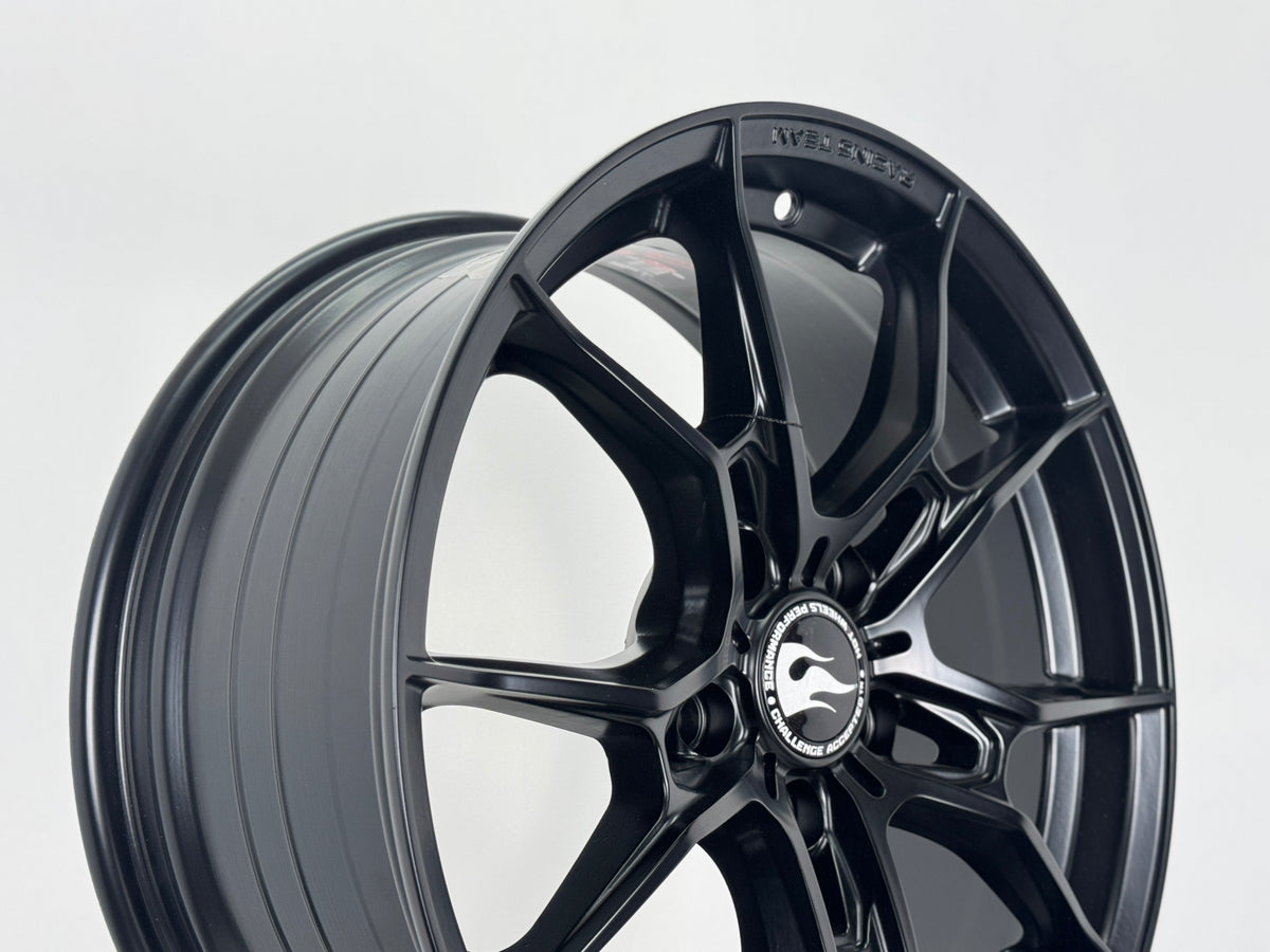 Hotwheels HW02 17x7.5J ET40 5x114.3 Matt Black Alloy Wheels (Set of 4)