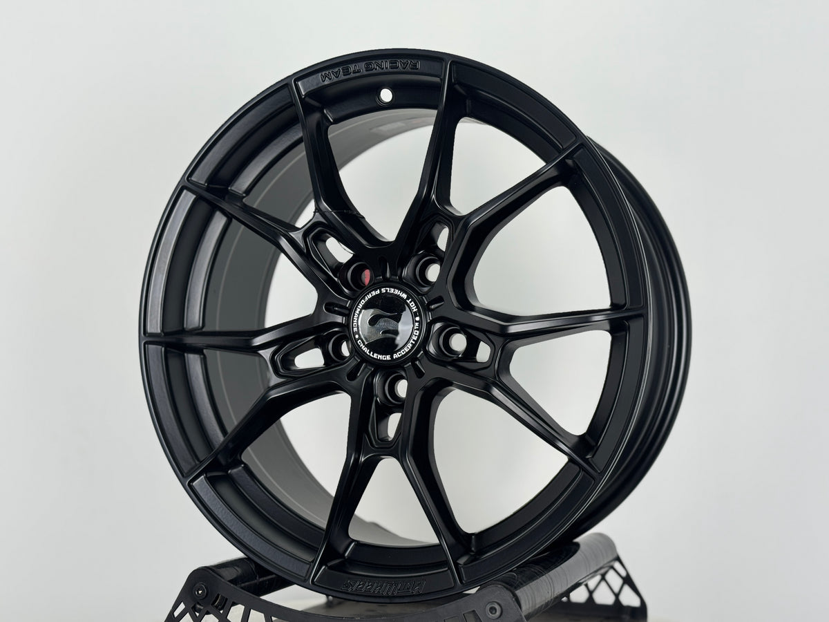 Hotwheels HW02 17x7.5J ET40 5x114.3 Matt Black Alloy Wheels (Set of 4)