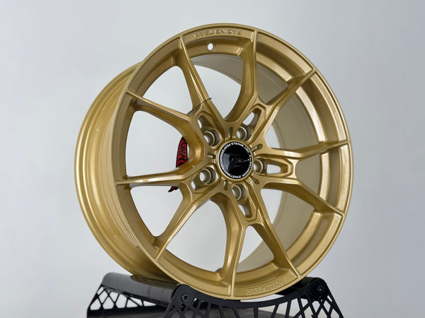 New 17X7.5 ET40 Hotwheels HW02 Rim (4 wheel) Gloss Gold 5X114.3