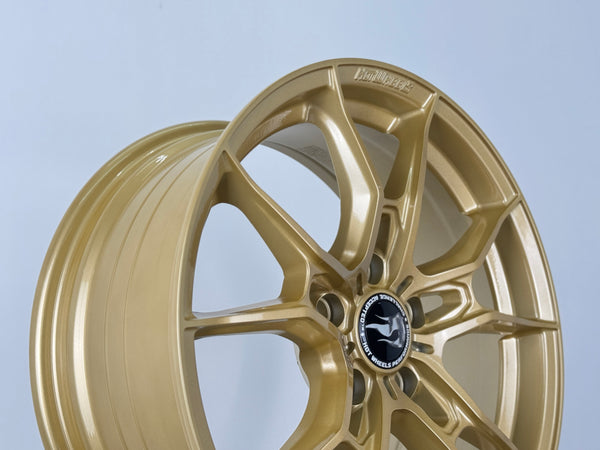 New 17X7.5 ET40 Hotwheels HW02 Rim (4 wheel) Gloss Gold 5X114.3