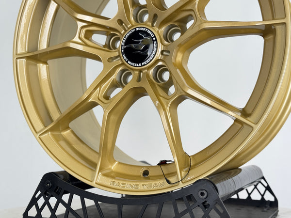 New 17X7.5 ET40 Hotwheels HW02 Rim (4 wheel) Gloss Gold 5X114.3