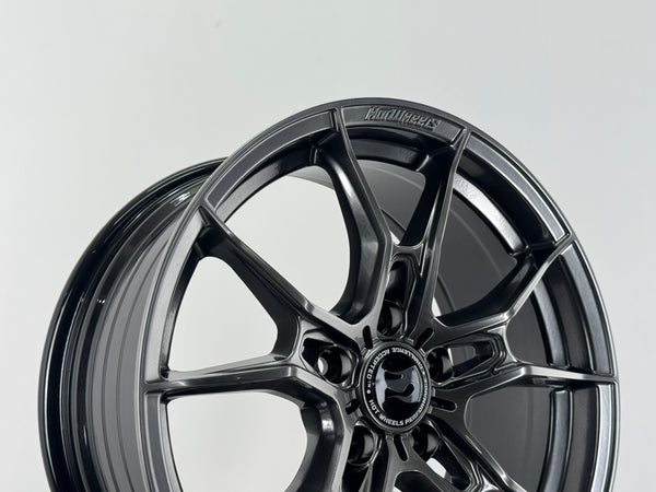 New 17X7.5 ET40 Hotwheels HW02 Rim (4 wheel) Hyper Black 5X114.3