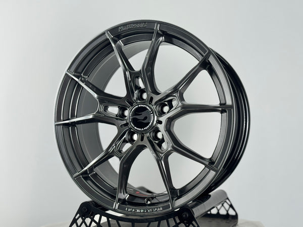 New 17X7.5 ET40 Hotwheels HW02 Rim (4 wheel) Hyper Black 5X114.3