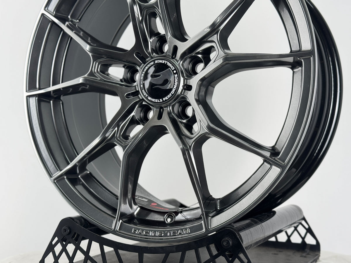 New 17X7.5 ET40 Hotwheels HW02 Rim (4 wheel) Hyper Black 5X114.3