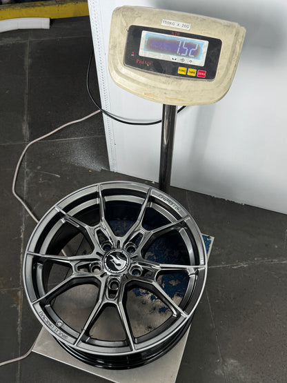 New 17X7.5 ET40 Hotwheels HW02 Rim (4 wheel) Hyper Black 5X114.3