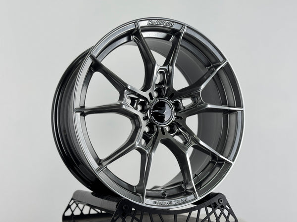 New 17X7.5 ET40 Hotwheels HW02 Rim (4 wheel) Hyper Black 5X100