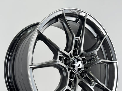 New 17X7.5 ET40 Hotwheels HW02 Rim (4 wheel) Hyper Black 5X100