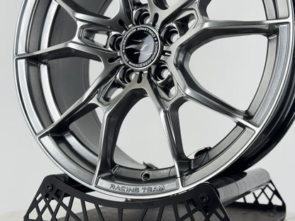 New 17X7.5 ET40 Hotwheels HW02 Rim (4 wheel) Hyper Black 5X100