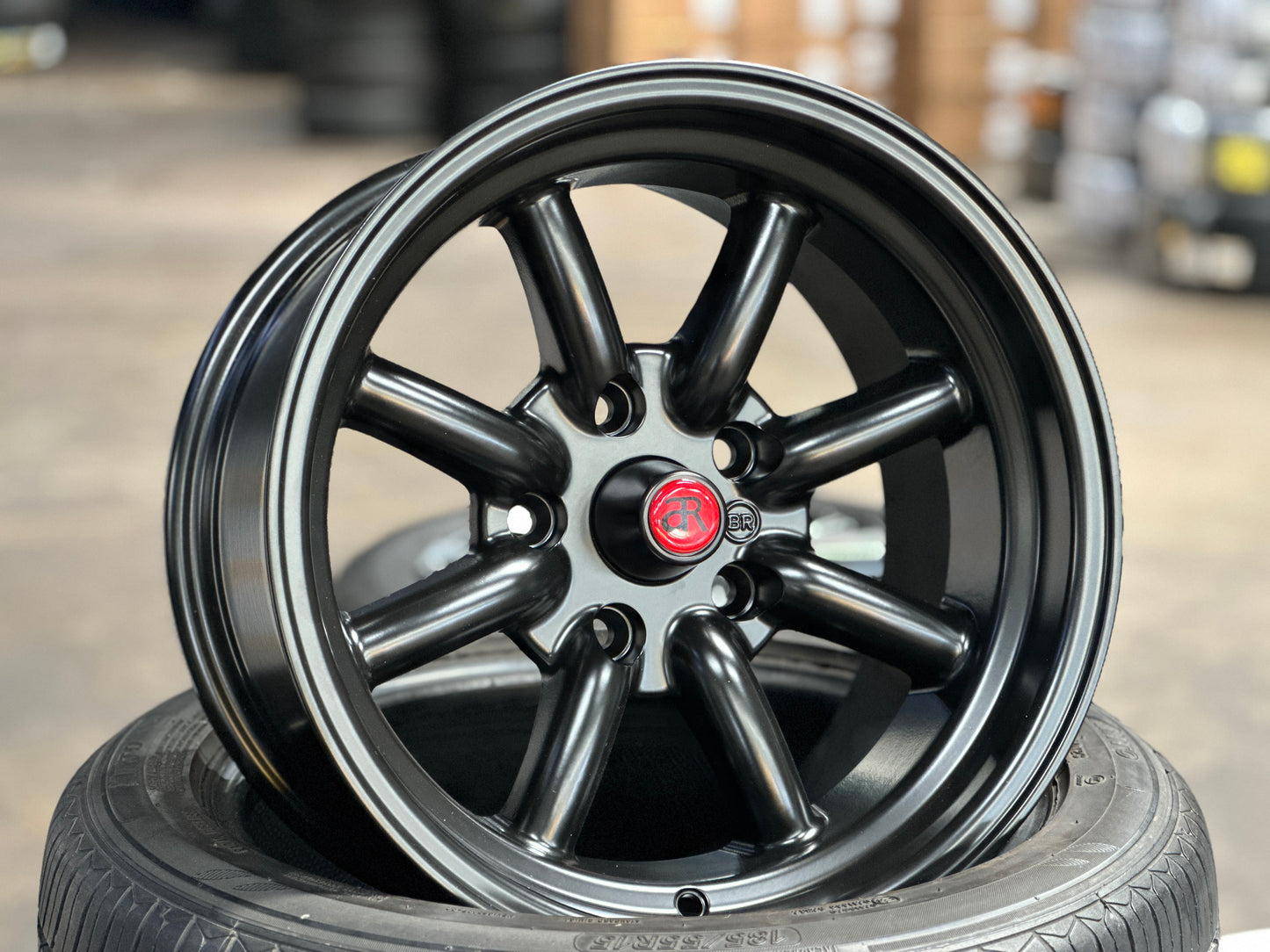 New 15x8 ET-5 CLS Watanabe Rim (4 wheel) Black 5x114.3