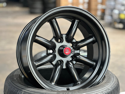 New 15x8 ET-5 CLS Watanabe Rim (4 wheel) Black 5x114.3