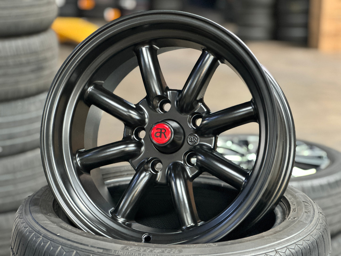 New 15x8 ET-5 CLS Watanabe Rim (4 wheel) Black 5x114.3