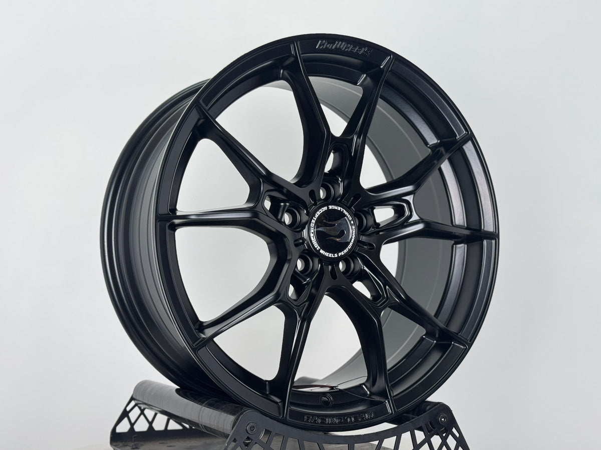 New 17X7.5 ET40 Hotwheels HW02 Rim (4 wheel) Matt Black 5X100