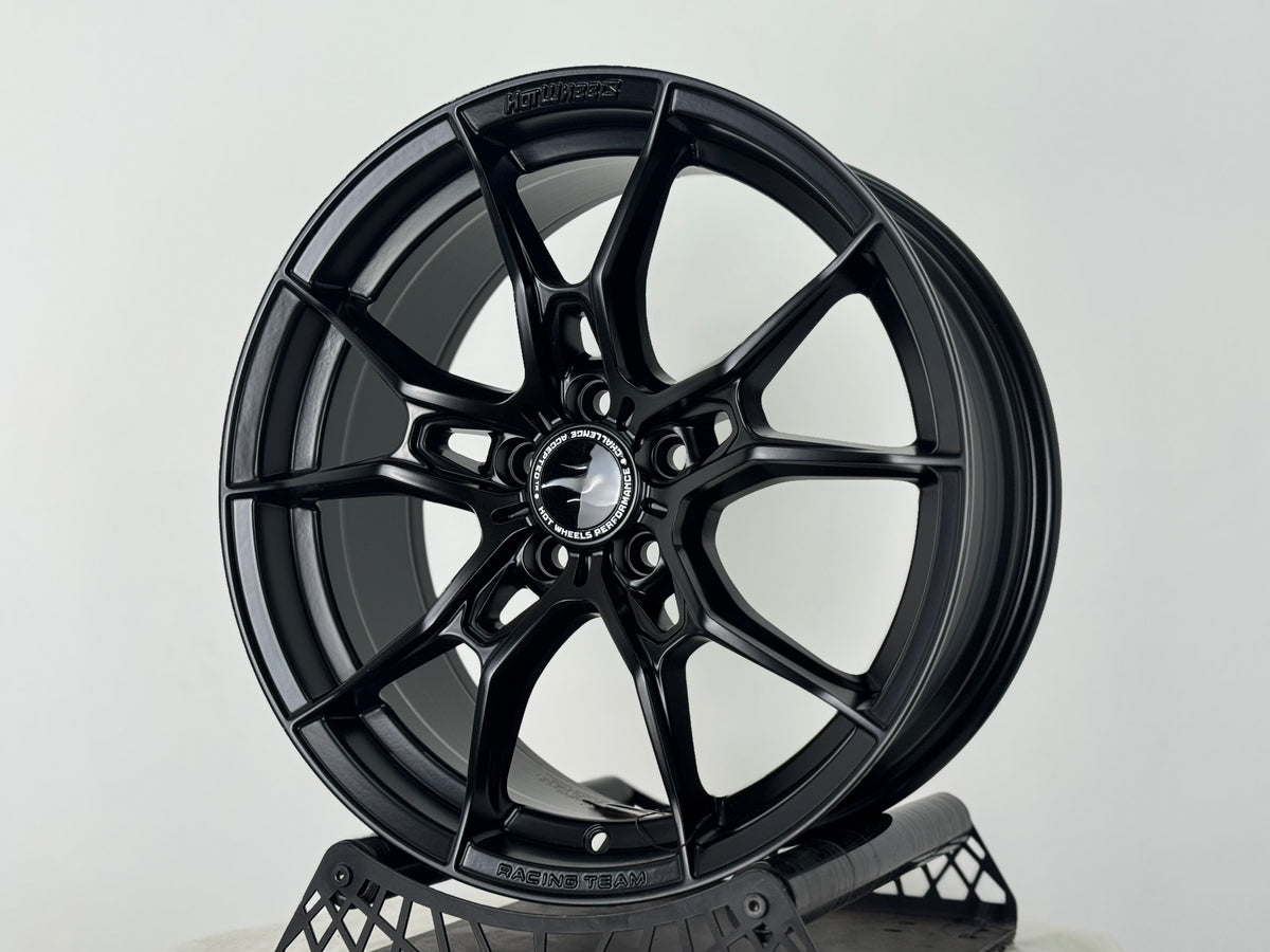 New 17X7.5 ET40 Hotwheels HW02 Rim (4 wheel) Matt Black 5X100
