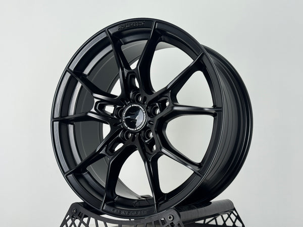 New 17X7.5 ET40 Hotwheels HW02 Rim (4 wheel) Matt Black 5X100