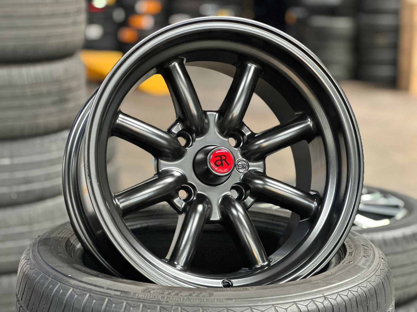 New 15x8 ET-5 CLS Watanabe Rim (4 wheel) Black 4x114.3
