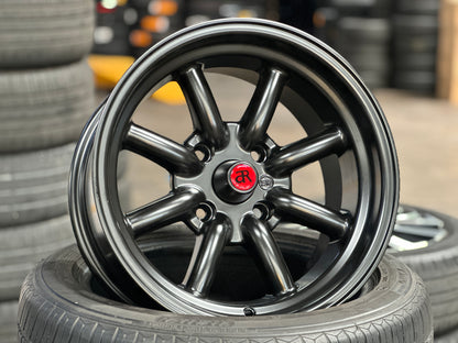 New 15x8 ET-5 CLS Watanabe Rim (4 wheel) Black 4x114.3