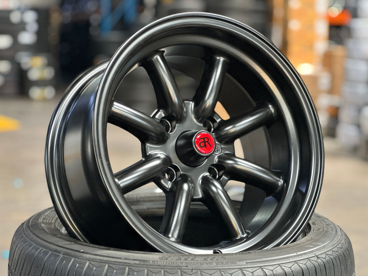 New 15x8 ET-5 CLS Watanabe Rim (4 wheel) Black 4x114.3