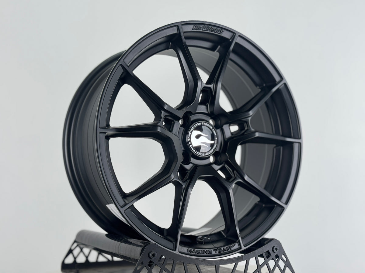 New 16X7 ET40 Hotwheels HW02 Rim (4 wheel) Matt Black 4X100