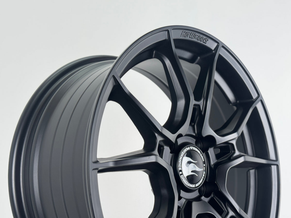 New 16X7 ET40 Hotwheels HW02 Rim (4 wheel) Matt Black 4X100