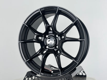 New 16X7 ET40 Hotwheels HW02 Rim (4 wheel) Matt Black 4X100