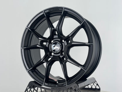 New 16X7 ET40 Hotwheels HW02 Rim (4 wheel) Matt Black 4X100