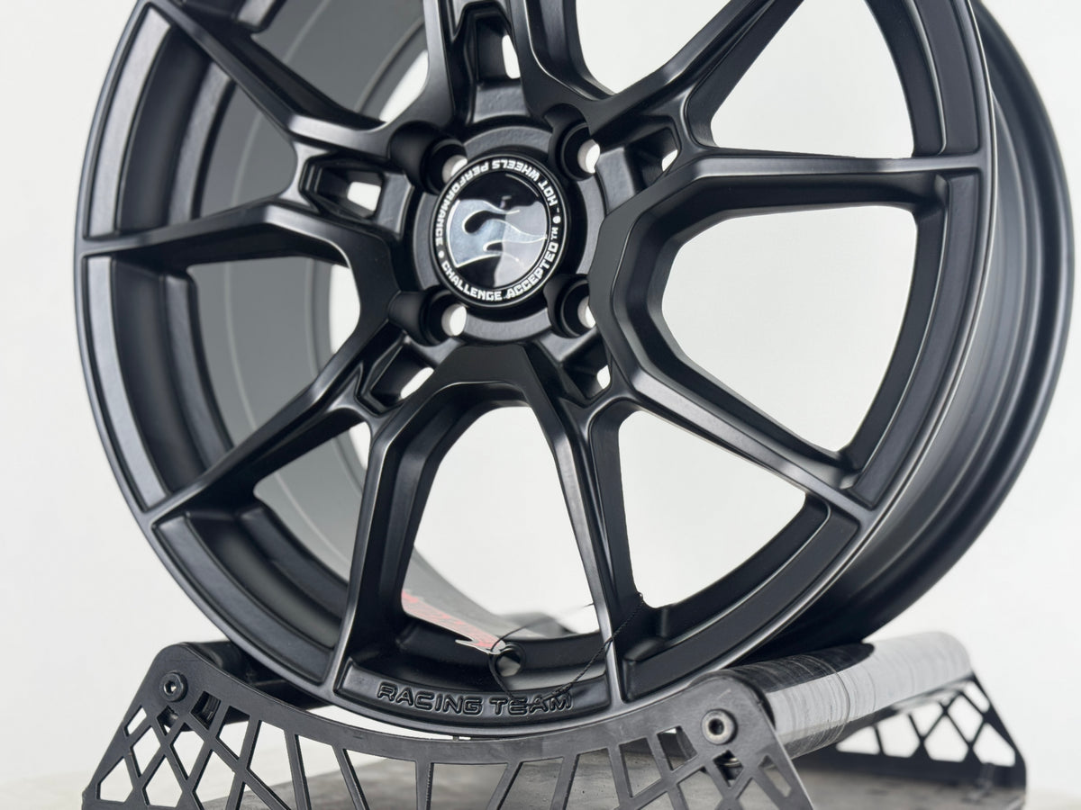 New 16X7 ET40 Hotwheels HW02 Rim (4 wheel) Matt Black 4X100