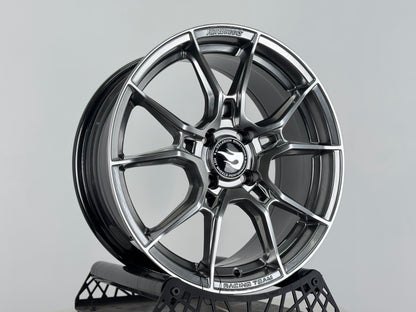 New 16X7 ET40 Hotwheels HW02 Rim (4 wheel) Hyper Black 4X100