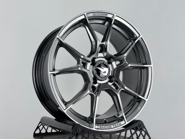 New 16X7 ET40 Hotwheels HW02 Rim (4 wheel) Hyper Black 4X100