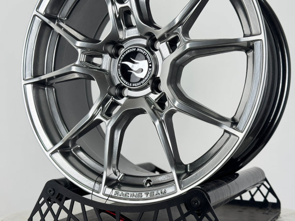 New 16X7 ET40 Hotwheels HW02 Rim (4 wheel) Hyper Black 4X100
