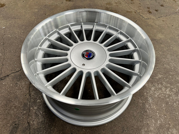 New 18x8.5 ET13 18X9.5 ET20 Alpina Classic Rim (4 wheel) Gloss Silver Polished Lip 5X120