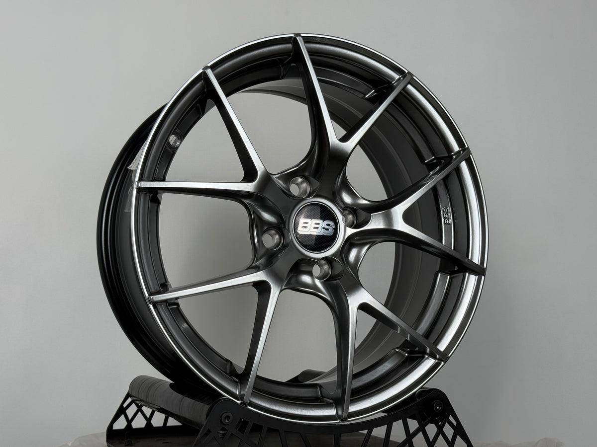 New 16X7 ET38 H2O BBS FIR Rim (4 wheel) Hyper Black 4X100