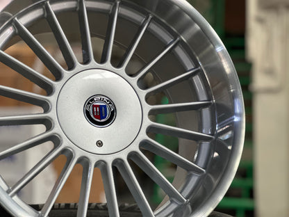 New 18x8.5 ET13 18X9.5 ET20 Alpina Classic Rim (4 wheel) Gloss Silver Polished Lip 5X120