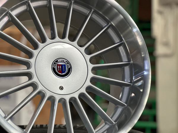 New 18x8.5 ET13 18X9.5 ET20 Alpina Classic Rim (4 wheel) Gloss Silver Polished Lip 5X120