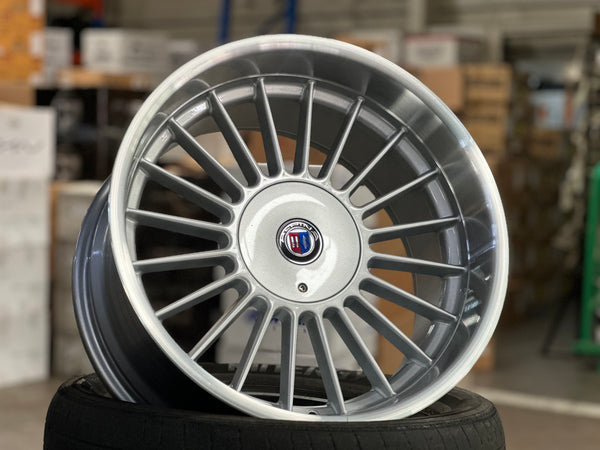 New 18x8.5 ET13 18X9.5 ET20 Alpina Classic Rim (4 wheel) Gloss Silver Polished Lip 5X120
